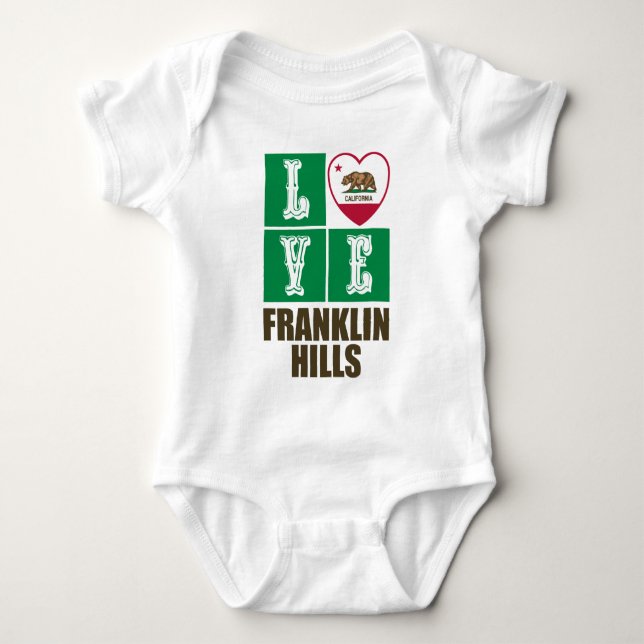 Body California Republic State Flag Love Franklin Hills (Devant)