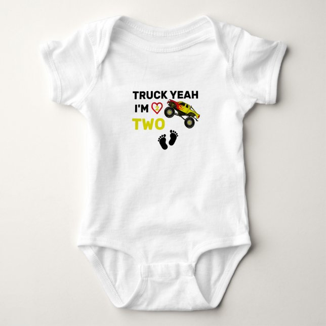 Body Camion Ouais je suis deux tee anniversaire, 2e tee (Devant)