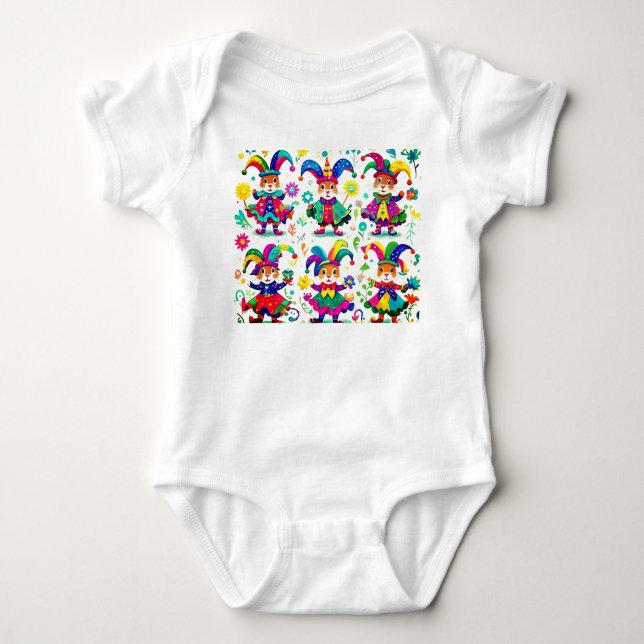 Body camiseta coelhos vestidos para o carnaval  (Devant)