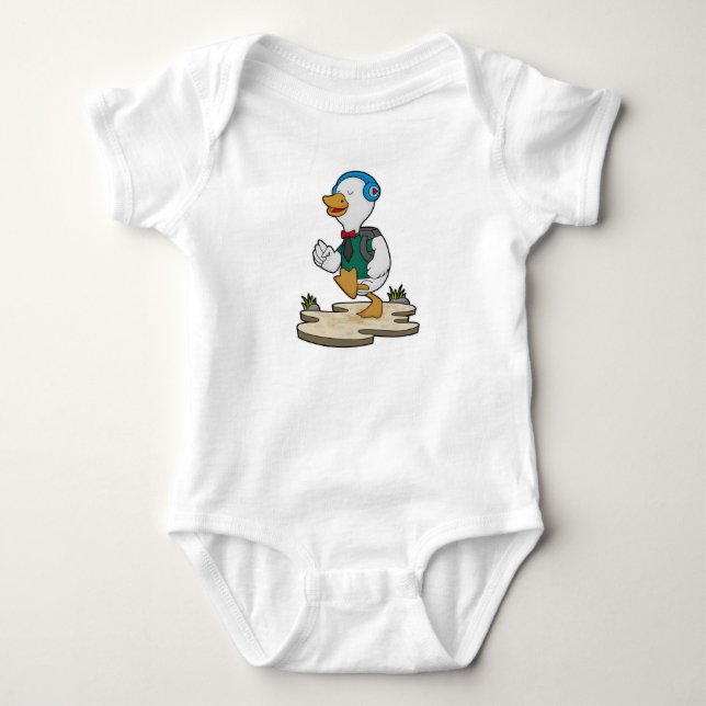 Body Canard comme randonneur avec sac à dos (Devant)