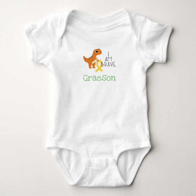 Body cancer de l'enfance. brave.custom nom-Baby Bodysui (Devant)