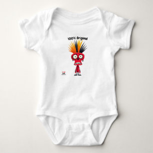 Body Caractère punk rouge avec Mohawk   Style Unisex am