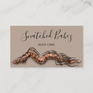 Body Care Bildhauerei QRCODE Braune Rose Elegant Visitenkarte