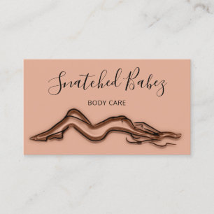 Body Care Bildhauerei QRCODE Schwarze Rose braun Visitenkarte