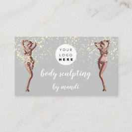 Body Care Fashion Logo Rose QRCode Bikini Spark Visitenkarte