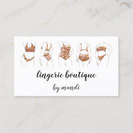 Body Care Logo QR Code Bikini Unterwäsche Rose Visitenkarte