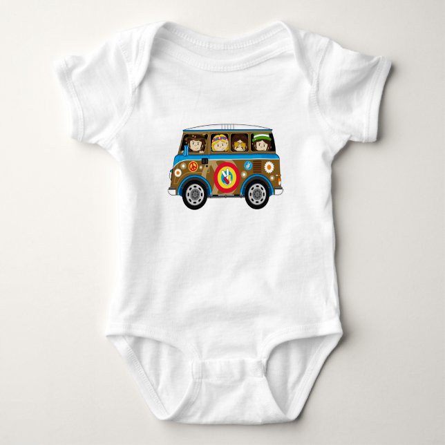 Body Caricature 60 Paix Hippie Van (Devant)