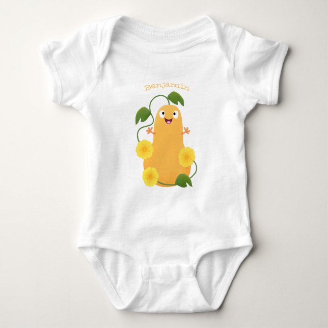 Body Caricature citrouille gourde en beuret joyeux (Devant)