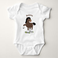Caricature de cheval de trait de Cute Clydesdale
