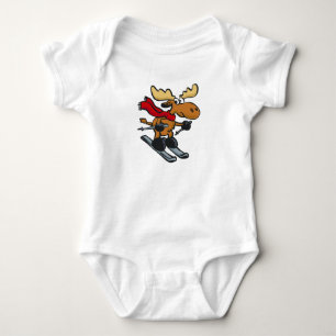 Body Caricature de Moose Skier  choisir la couleur arri