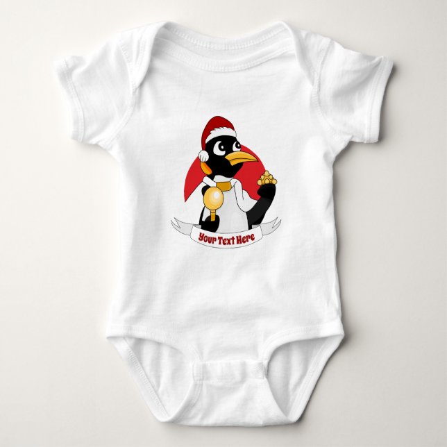 Body Caricature de Noël de l'empereur pingouin Baby Bod (Devant)