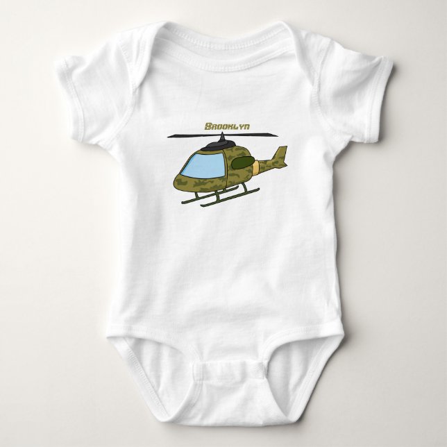 Body Caricature d'hélicoptère camoflage de l'armée (Devant)