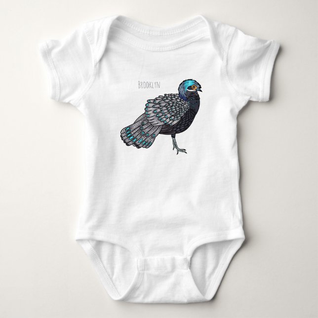 Body Caricature d'oiseau de faisan paon de Bornéo (Devant)