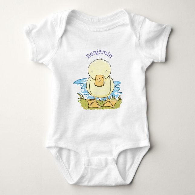 Body Caricature jaune mignon pour canard bébé (Devant)