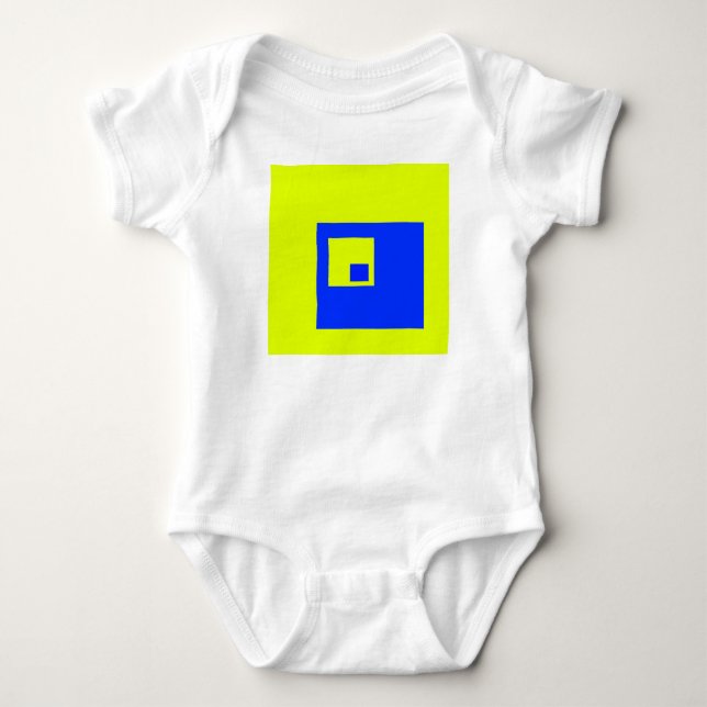Body Carré jaune et bleu (Devant)
