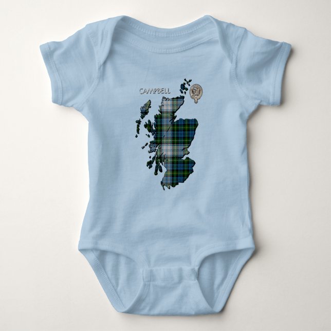 Body Carte Clan Campbell Crest & Dress Tartan (Devant)