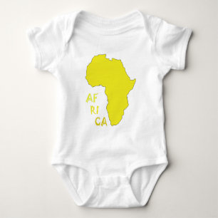 Body Carte d'Afrique jaune funky