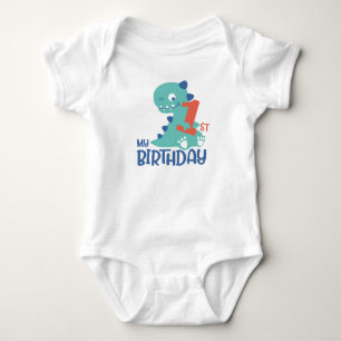 Body Cartoon mignon bébé Dinosaures 1er anniversaire 