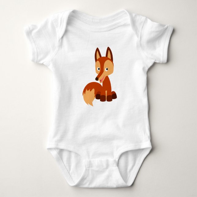 Body Cartoon mignon Fox Baby Bodysuit (Devant)