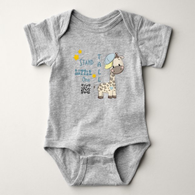 Body Cartoon personnalisé Baby Boy Giraffe Baby Bodysui (Devant)