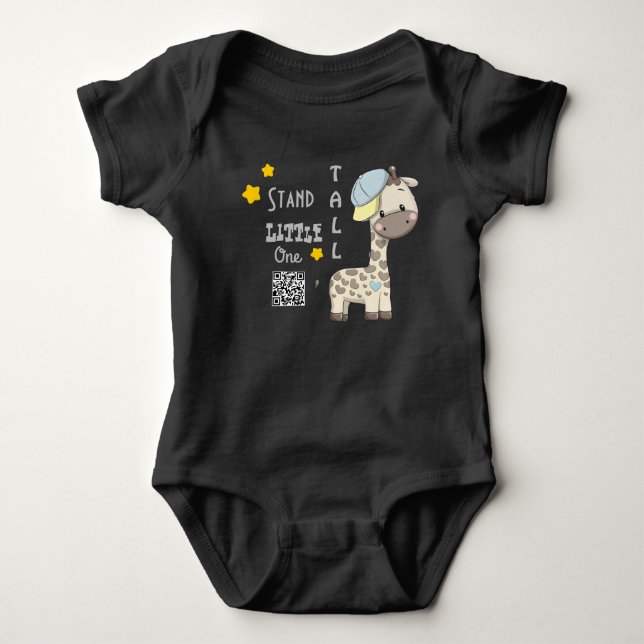 Body Cartoon personnalisé Baby Boy Giraffe Baby Bodysui (Devant)