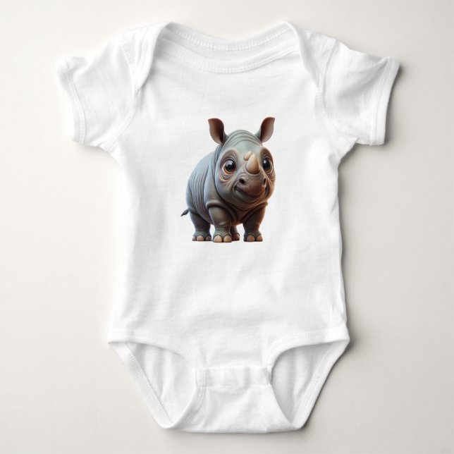 Body Cartoon Rhino design de caractères adorable (Devant)