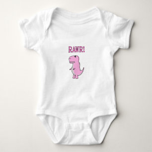 Body Cartoon T-Rex Dinosaur Mignonne Et Rose En Colère