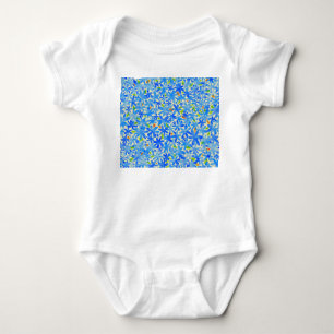 Body Cascade florale : Fleurs bleues Motif sans couture