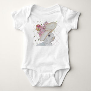 Body Casquette floral Bunny art costume bébé