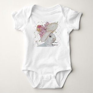 Body Casquette floral Bunny art costume bébé