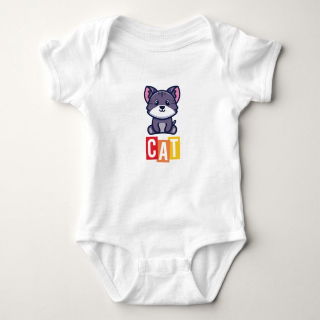 Body Cat Baby Jersey Bodysuit (Devant)