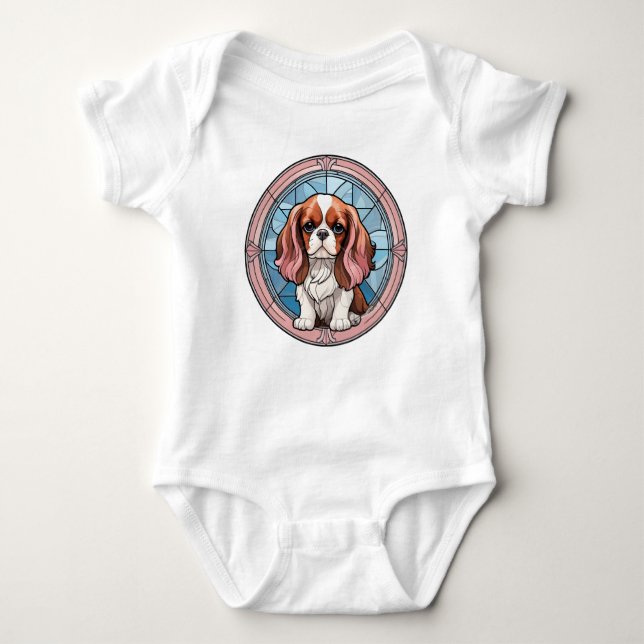 Body Cavalier King Charles Pastel Vitrail rose (Devant)
