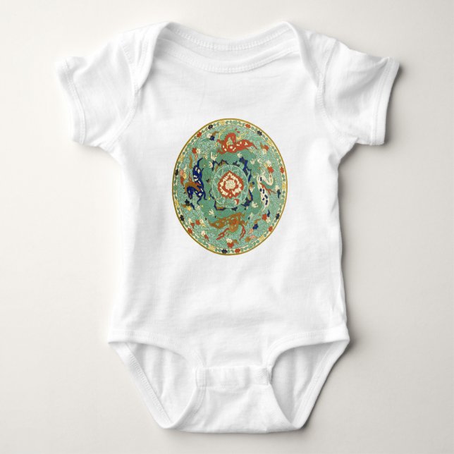 Body Cercle chinois antique bleu vert (Devant)