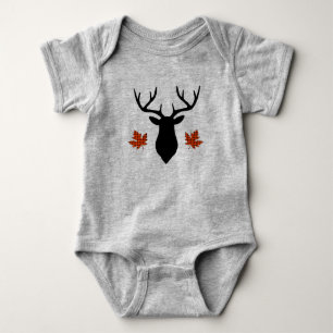 Body Cerf Buck Érable Plaid Buffalo Rouge Feuille