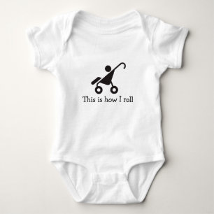 Body C'est comment je roule. Onsie infantile. Blanc