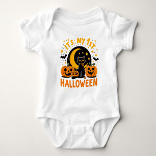 Body C'est ma première citrouille d'Halloween chat noir