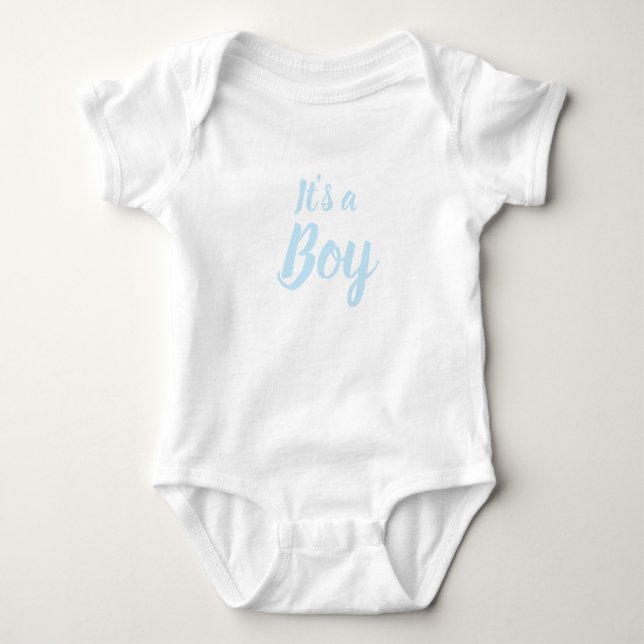 Body C'est un garçon, shower bébé bleu clair, révélatio (Devant)