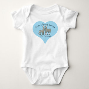 Body "Cette lama aime sa maman" Llamas dans un coeur bl