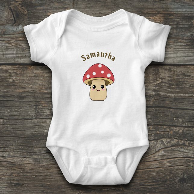 Body Champignons mignons (Cute Mushroom Baby Bodysuit)