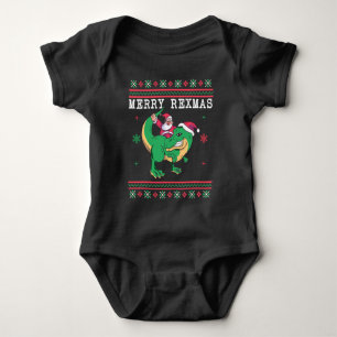 Body Chandail de Noël moche Dinosaur Père Noël T-Rex