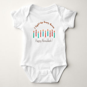 Body Chandelles Hanoukka Joyeuses pour bébé mignonne Bé