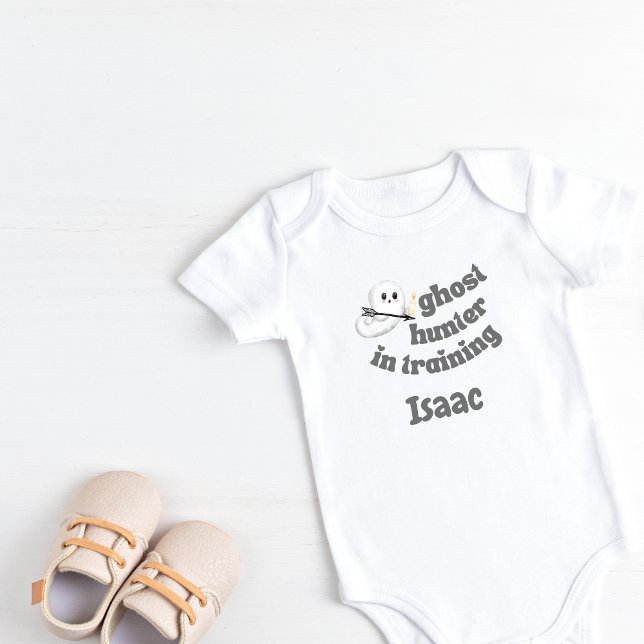 Body Chasseur de fantômes personnalisé en formation (Personalized Ghost Hunter in Training Baby Bodysuit)