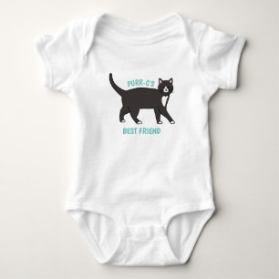 Body Chat noir et blanc Tuxedo meilleur ami