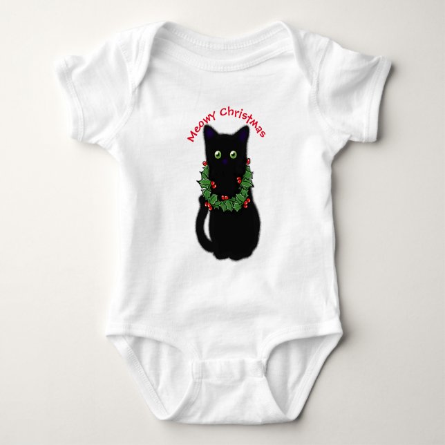 Body chat noir | Meowy Christmas | Holly garland (Devant)