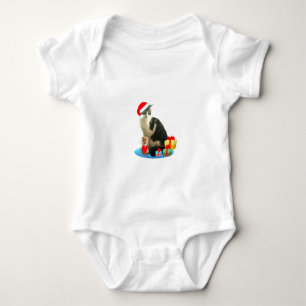 Body chat tigré de Noël et joli petit ange