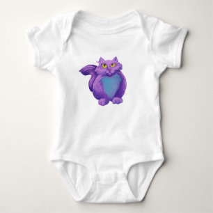 Body chat violet cool une pièce