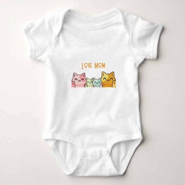 Body Chats mignons Aimer maman Toddler (Devant)