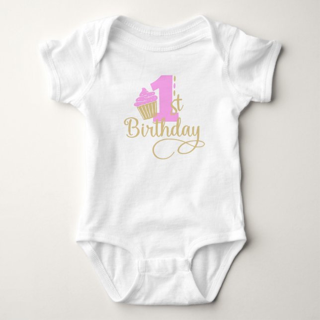 Body Chemise 1er anniversaire pour les enfants (Devant)