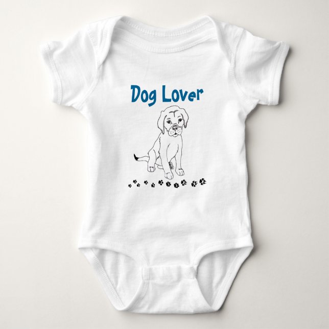Body Chemise Amoureux des chiens Puppy (Devant)