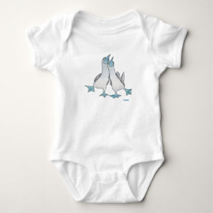 Body Chemise aux pieds bleue de plante grimpante de